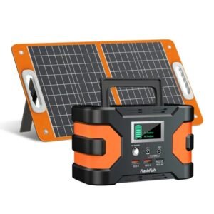 DDD 200W Peak Power Station, 166Wh 45000mAh ck  With 60W 18V Portable Solar Panel